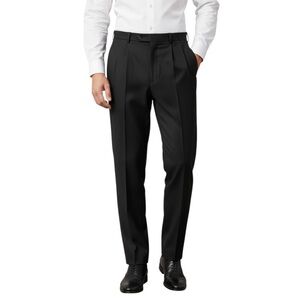 Oscar de la Renta Pleated Black Dress Pants Men’s 34x30 Classic Fit Trousers